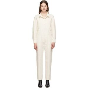 rag and bone Off White/Ivory Morris Utility Style Cotton Jumpsuit (Size Small)